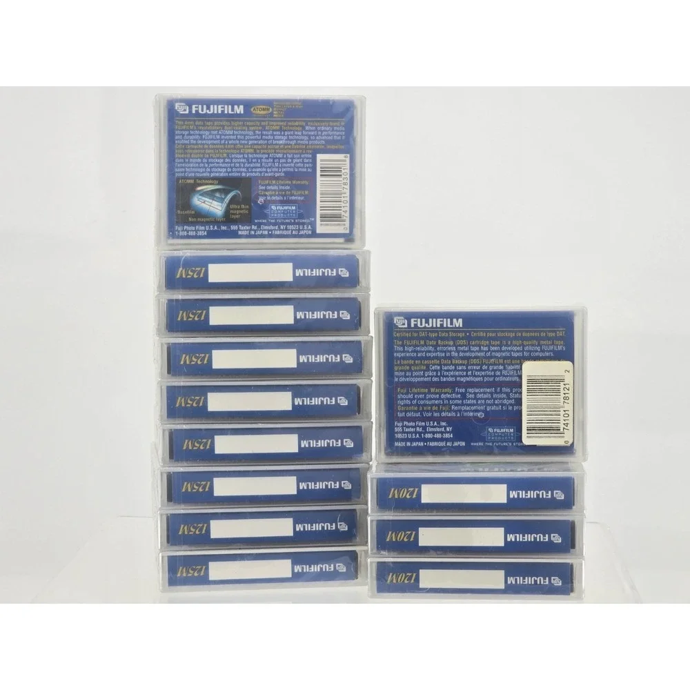 9 Fujifilm 125M‎ & 4 120M DDS3 4mm Data Tape Digital Data Storage DDS3 Bundle